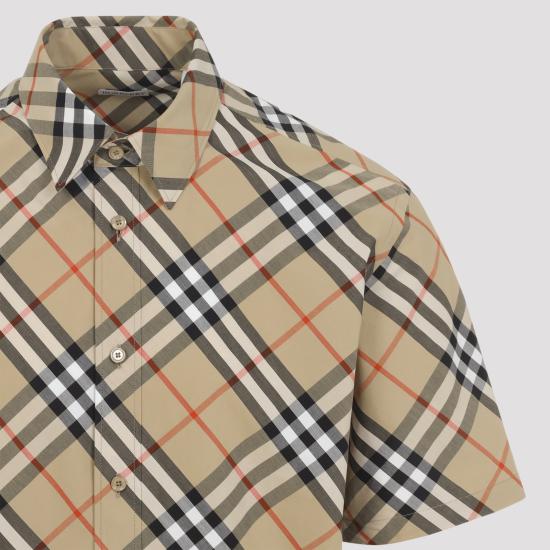  버버리 체크 숏 셔츠 8087637B9368 SAND IP CHECK - BURBERRY