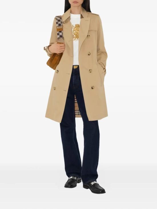 26FW 버버리 미드 렝스 켄싱턴 헤리티지 트렌치 코트 8117243A1366 HONEY - BURBERRY