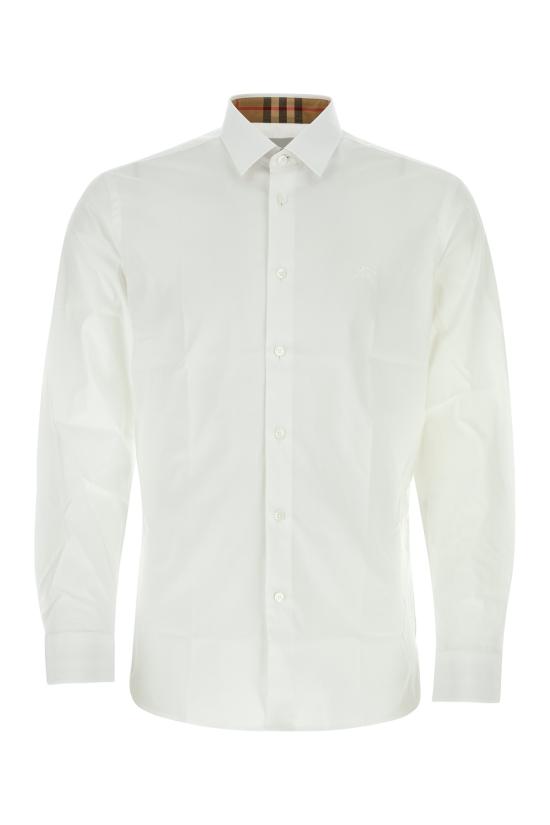 26FW 버버리 스트레치 코튼 셔츠 8071465A1464 WHITE