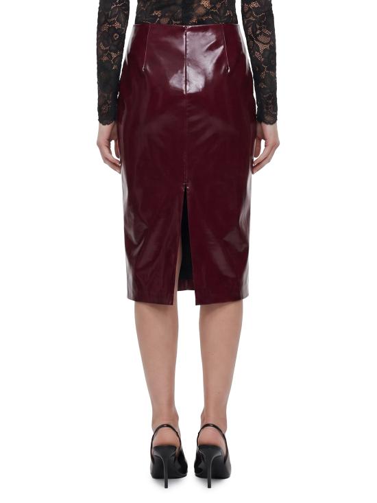 26FW 셀프 포트레이트 롱 스커트 AW26080MSK PU BORDEAUX - SELF PORTRAIT