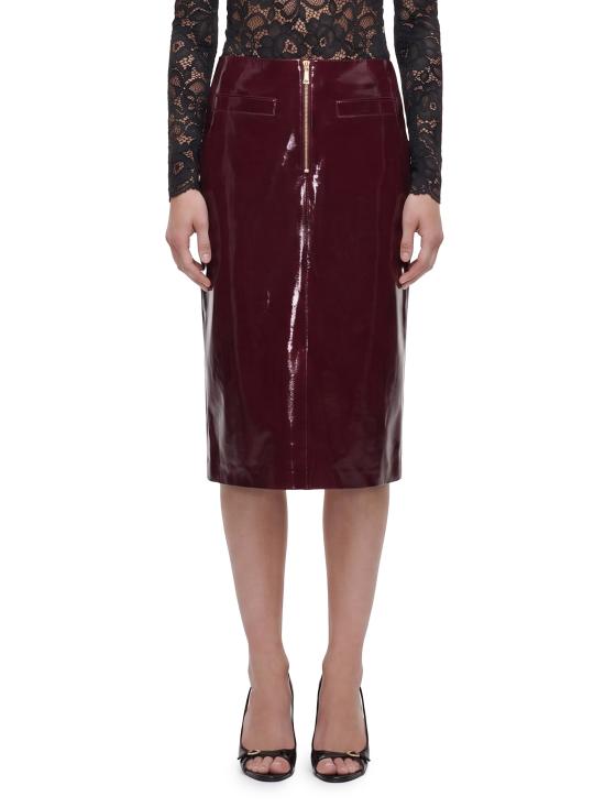 26FW 셀프 포트레이트 롱 스커트 AW26080MSK PU BORDEAUX