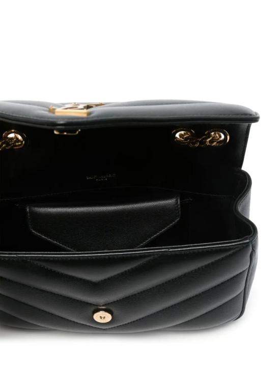 26FW 생로랑 루루 마틀라세 램스킨 스몰 숄더백 801437AAEAX 1000 BLACK - SAINT LAURENT