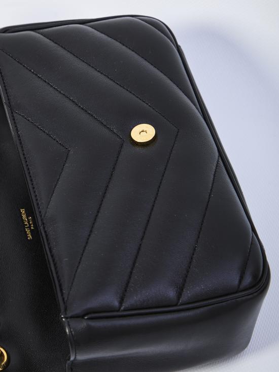 26FW 생로랑 루루 마틀라세 램스킨 스몰 숄더백 801437AAEAX 1000 BLACK - SAINT LAURENT