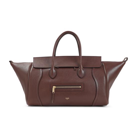 26FW 셀린느 미디움 뉴 러기지 서플 샤이니 램스킨 L100E3GW2 28BK BROWN - CELINE
