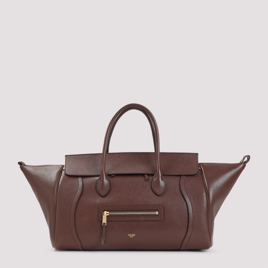 26FW 셀린느 미디움 뉴 러기지 서플 샤이니 램스킨 L100E3GW2 28BK BROWN