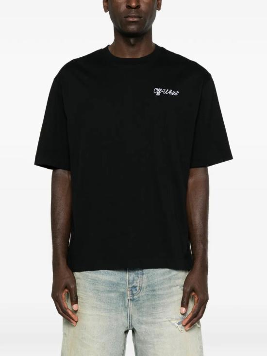 26FW 오프화이트 반팔 티셔츠 OMAA120F26JER00510 001 BLACK - OFF WHITE