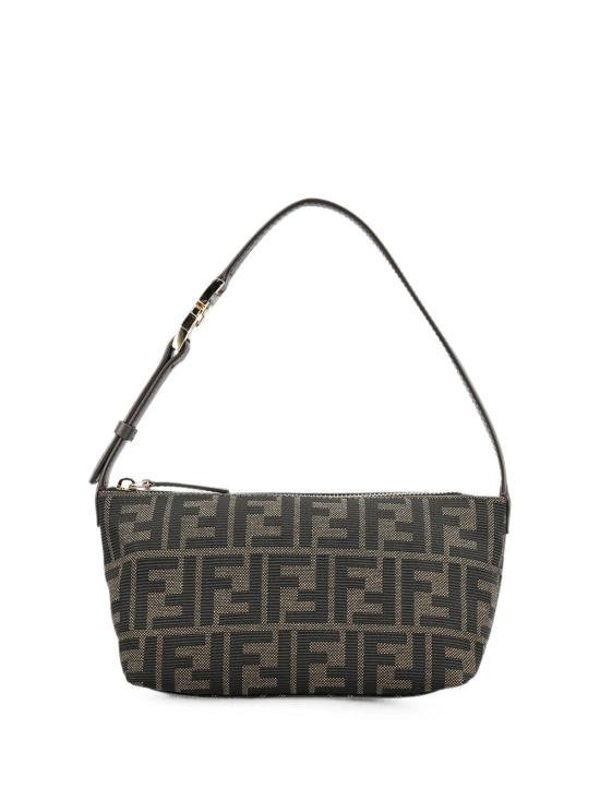 26FW 펜디 바니티 FF 자카드 스몰 파우치 8BS124B17A F14YN BROWN - FENDI
