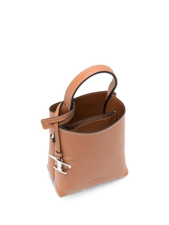 26FW 토즈 해머드 레더 미니 토트백 XBWAPAT9000QRI S410 BROWN - TODS