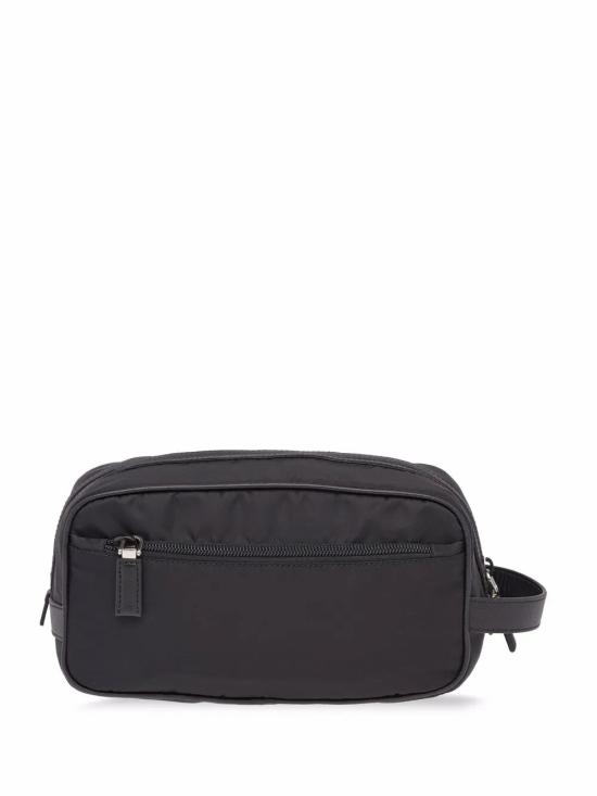 26FW 프라다 리나일론 앤 사피아노 레더 트래블 파우치 2NA8192DMH F0002 BLACK - PRADA