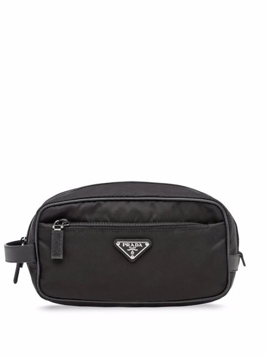 26FW 프라다 리나일론 앤 사피아노 레더 트래블 파우치 2NA8192DMH F0002 BLACK