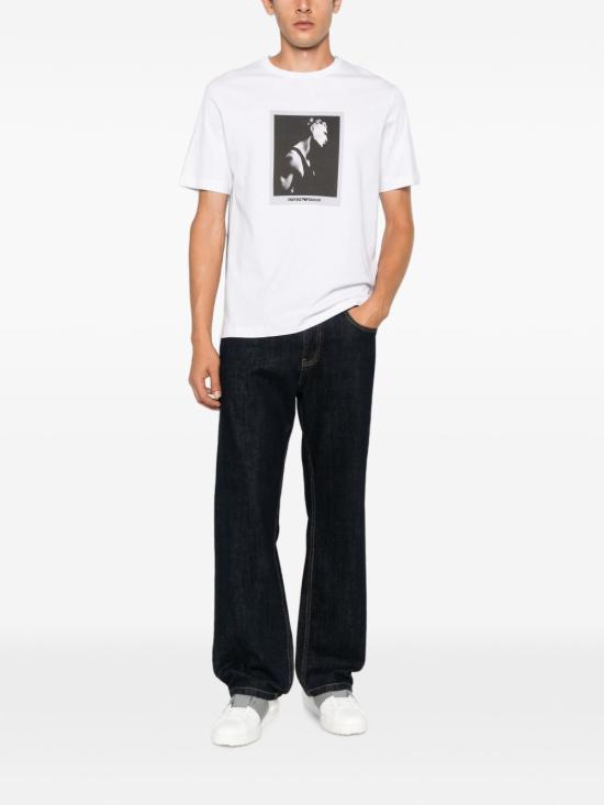 26FW 엠포리오 아르마니 반팔 티셔츠 EM006931AF23082F0302 WHITE - EMPORIO ARMANI