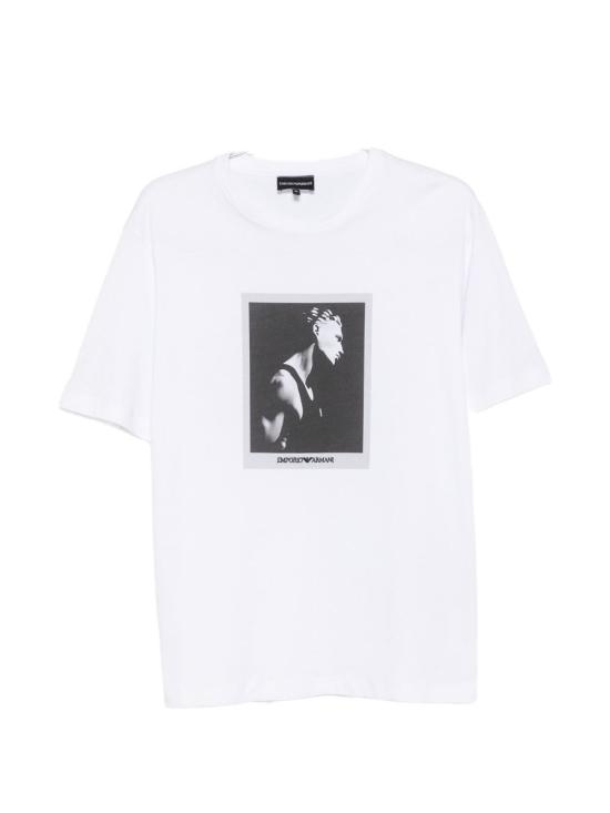 26FW 엠포리오 아르마니 반팔 티셔츠 EM006931AF23082F0302 WHITE
