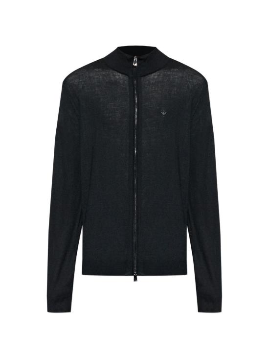 26FW 엠포리오 아르마니 집업 니트 EM004379AF23421UC001 BLACK