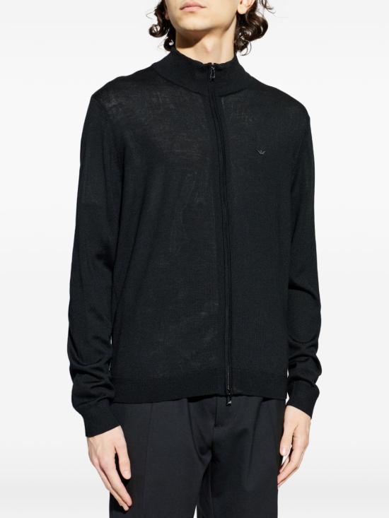 26FW 엠포리오 아르마니 집업 니트 EM004379AF23421UC001 BLACK - EMPORIO ARMANI