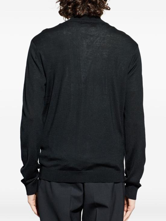 26FW 엠포리오 아르마니 집업 니트 EM004379AF23421UC001 BLACK - EMPORIO ARMANI