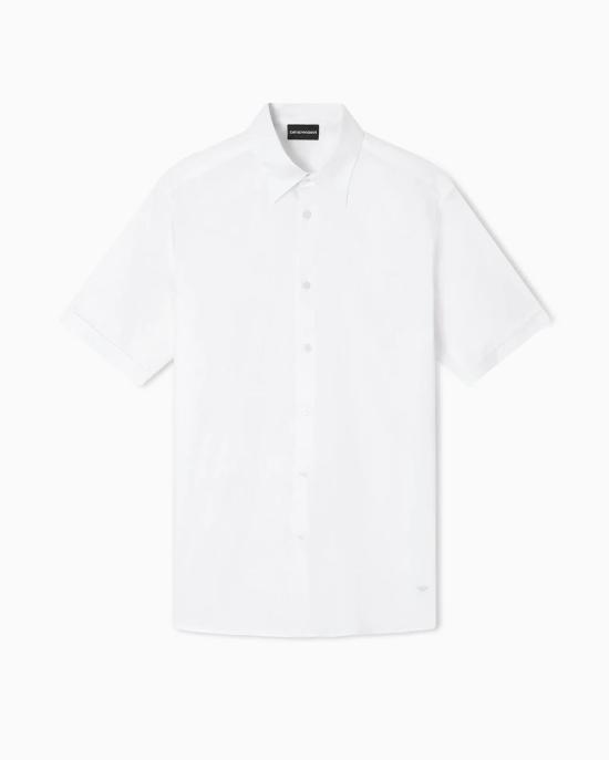 26FW 엠포리오 아르마니 반팔 셔츠 EM005124AF23800U0002 WHITE