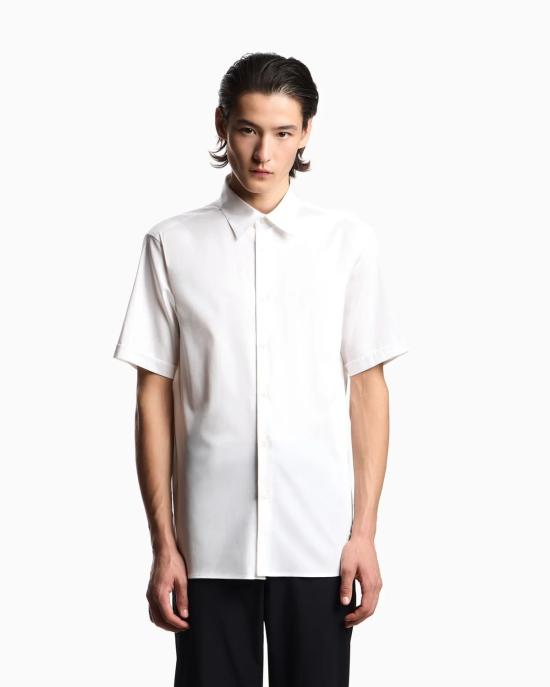 26FW 엠포리오 아르마니 반팔 셔츠 EM005124AF23800U0002 WHITE - EMPORIO ARMANI