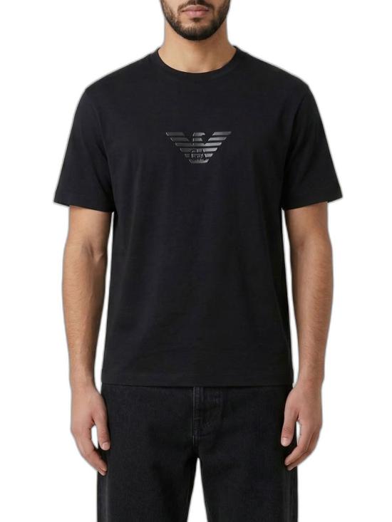 26FW 엠포리오 아르마니 반팔 티셔츠 EM004583AF13669MC539 BLACK