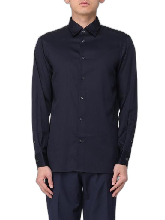 26FW 엠포리오 아르마니 긴팔 셔츠 EM005123AF23800UB118 NAVY
