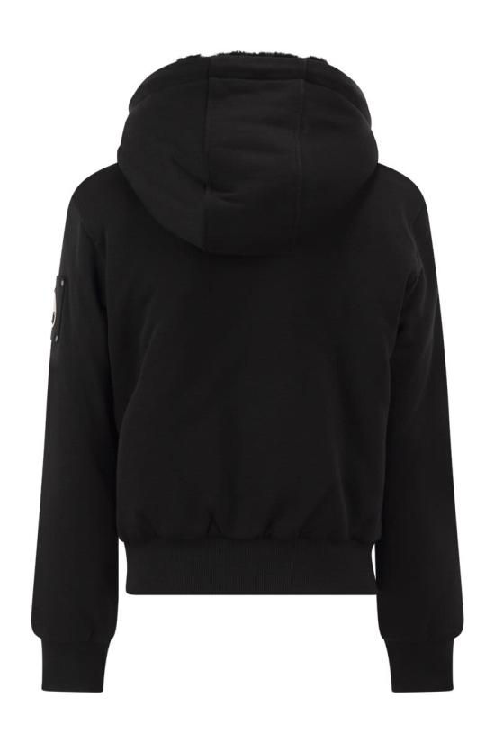 26FW 무스너클 후드 티셔츠 M36LS636 313 BLACK - MOOSE KNUCKLES