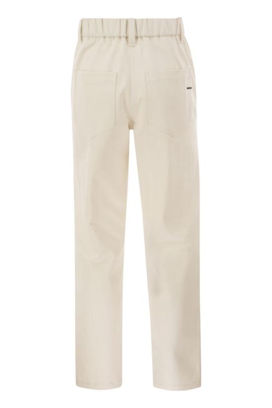 26FW 브루넬로 쿠치넬리 스트레이트 팬츠 MA126P8417 C8555 CREAM - BRUNELLO CUCINELLI