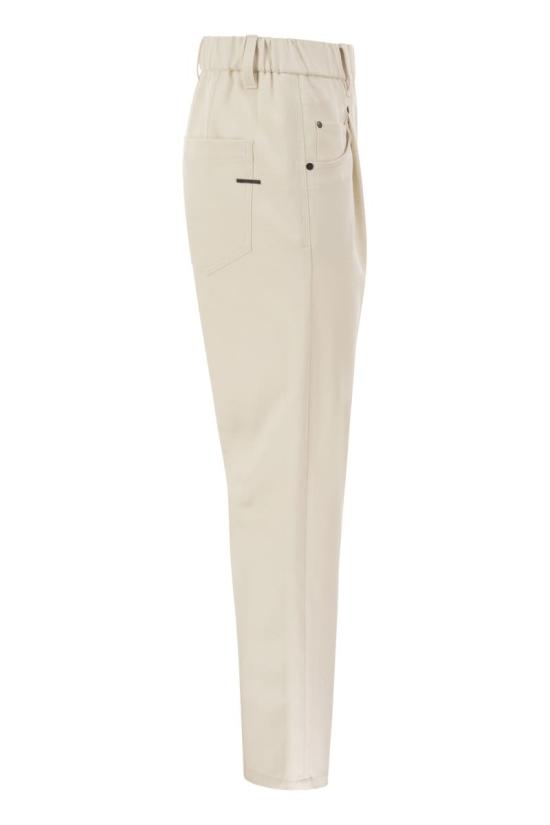 26FW 브루넬로 쿠치넬리 스트레이트 팬츠 MA126P8417 C8555 CREAM - BRUNELLO CUCINELLI