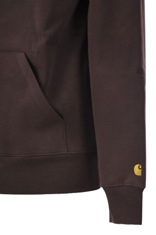 26FW 칼하트 WIP 체이스 후드 티셔츠 I033661 3XEXX BROWN - CARHARTT WIP