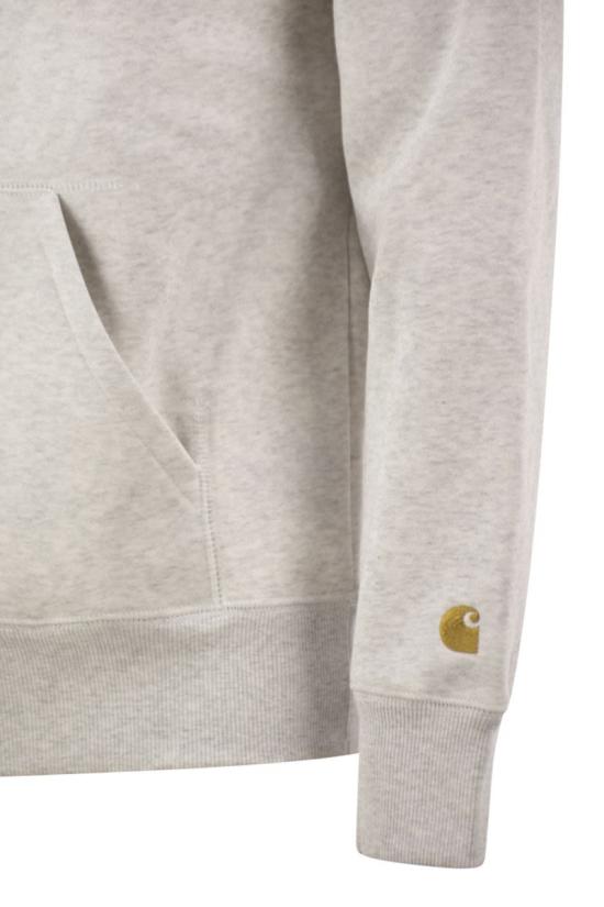 26FW 칼하트 WIP 체이스 후드 티셔츠 I033661 00JXX LIGHT GREY - CARHARTT WIP