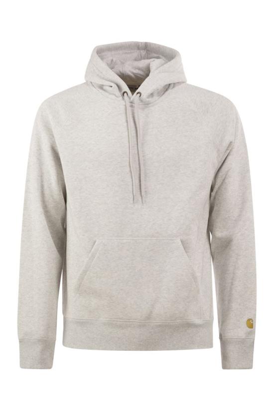 26FW 칼하트 WIP 체이스 후드 티셔츠 I033661 00JXX LIGHT GREY