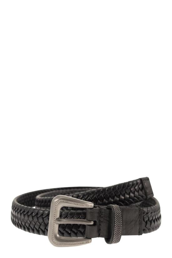  브루넬로 쿠치넬리 레귤러 벨트 M0NPPC287 CNERO BLACK