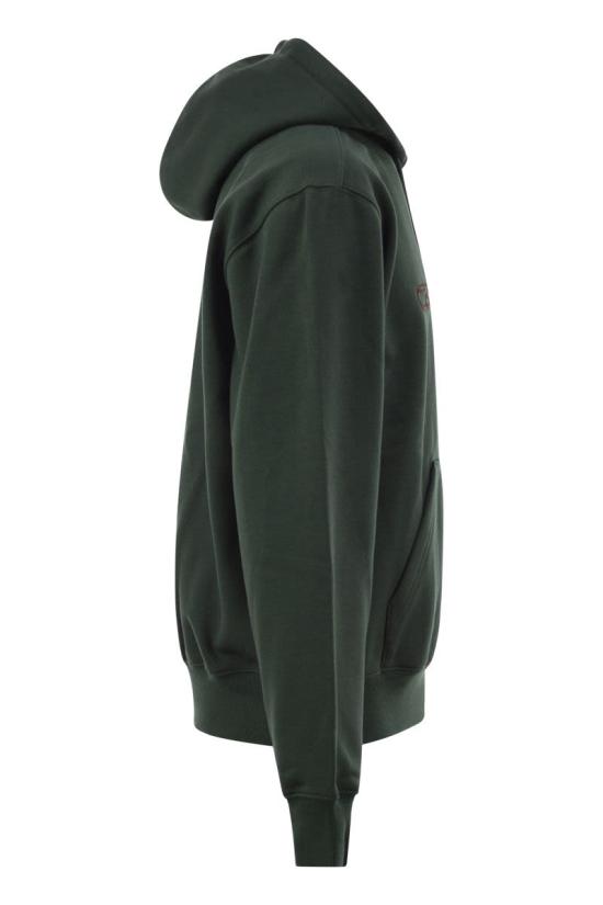26FW 칼하트 WIP 로고 후드 티셔츠 I030547 3YZXX GREEN - CARHARTT WIP