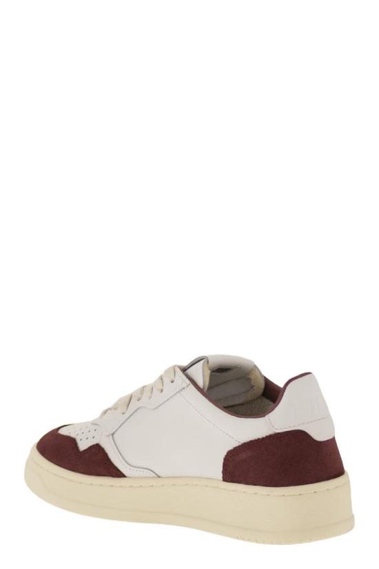 26FW 오트리 메달리스트 로우 레더 스니커즈 AULWFT20 WHITE BORDEAUX - AUTRY