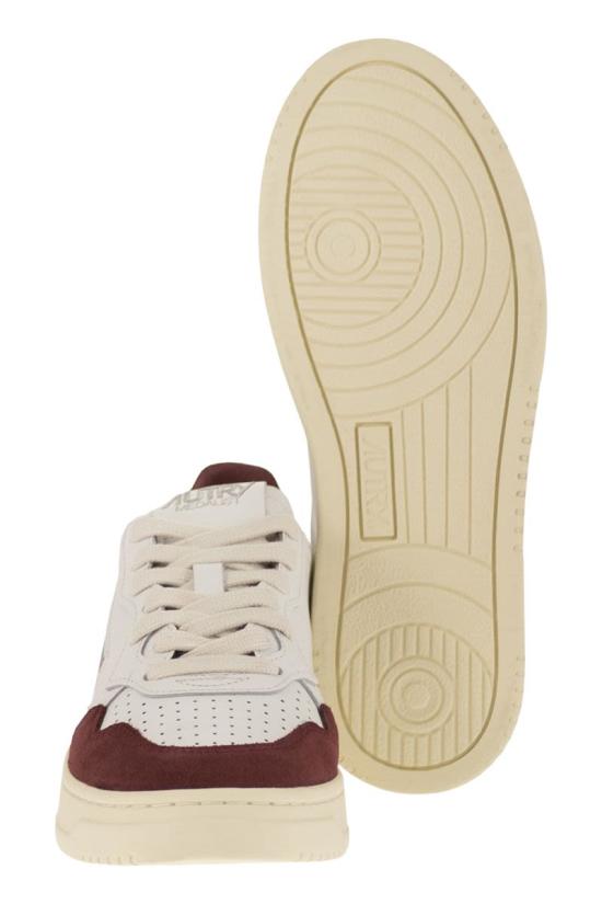 26FW 오트리 메달리스트 로우 레더 스니커즈 AULWFT20 WHITE BORDEAUX - AUTRY