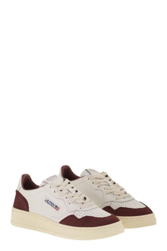 26FW 오트리 메달리스트 로우 레더 스니커즈 AULWFT20 WHITE BORDEAUX - AUTRY