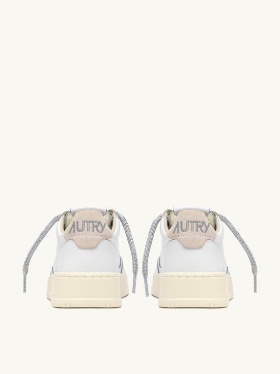 26FW 오트리 메달리스트 로우 레더 스니커즈 AULWSW03 WHITE SILVER - AUTRY