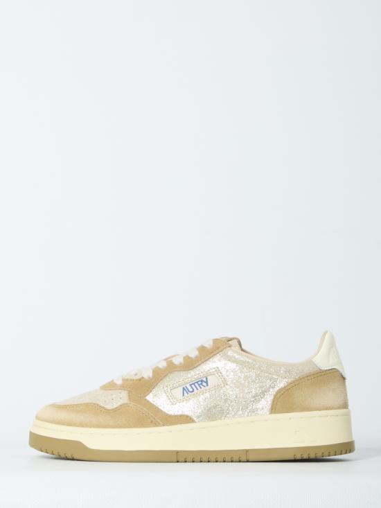 26FW 오트리 메달리스트 로우 레더 스니커즈 AULWYB01 BEIGE - AUTRY