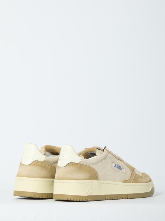 26FW 오트리 메달리스트 로우 레더 스니커즈 AULWYB01 BEIGE - AUTRY