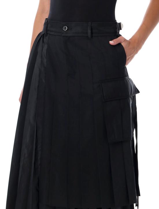 26FW 사카이 롱 스커트 2608569 001 BLACK - SACAI