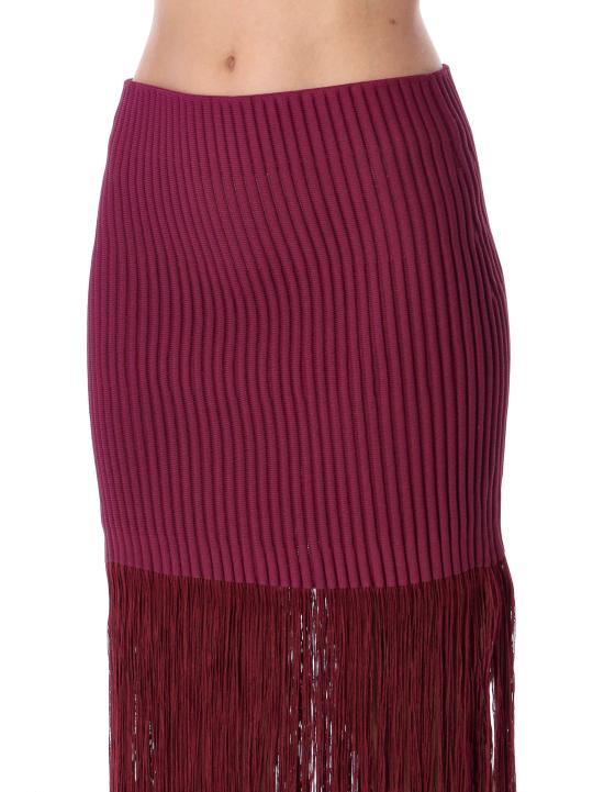 26FW 알라이아 롱 스커트 AA9J2574K217D 342 BURGUNDY - ALAIA
