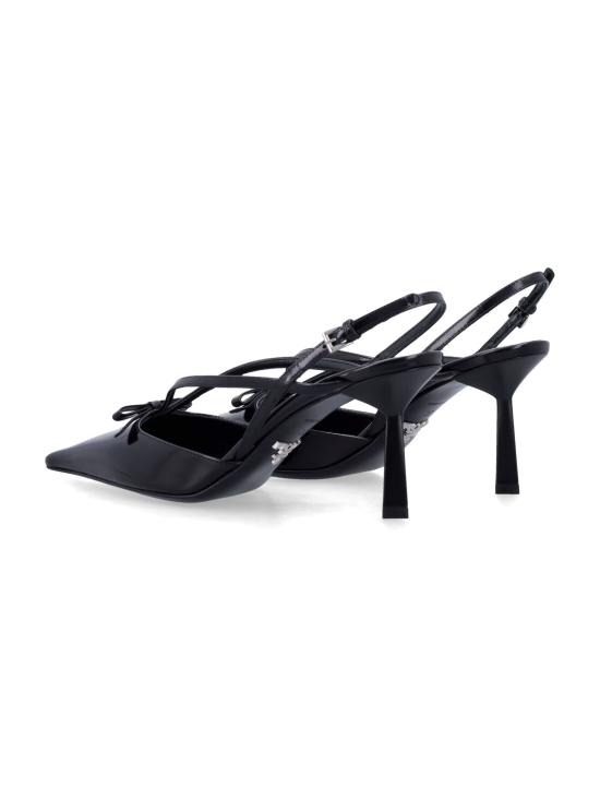 26FW 프라다 브러시드 레더 슬링백 펌프스 1I675OF075055 F0002 BLACK - PRADA