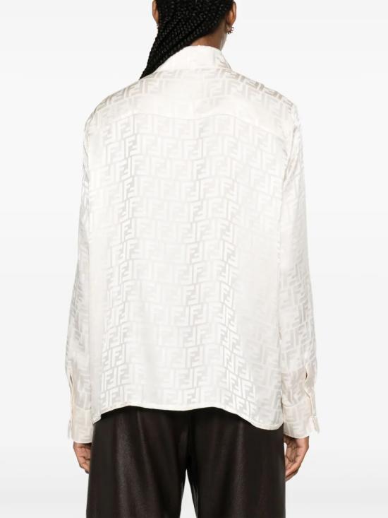 26FW 펜디 FF 실크 셔츠 FS8140AJ0ZF1M2A BIANCO - FENDI