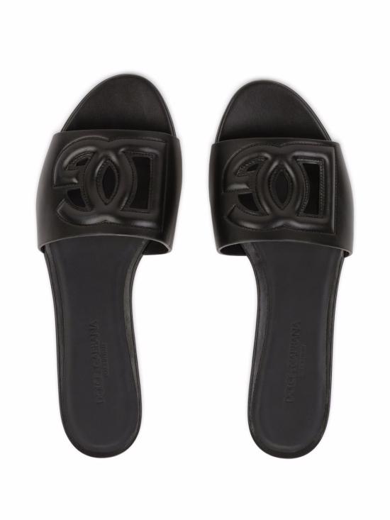 26FW 돌체앤가바나 DG 로고 카프스킨 슬리퍼 CQ0436AY32980999 NERO - DOLCE & GABBANA