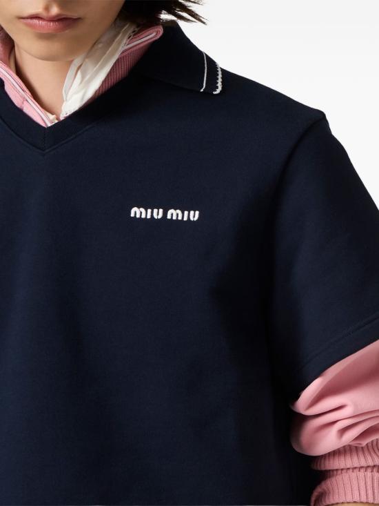 26FW 미우미우 스웨터 MJNA41191LSOOOF0008 Navy blue - MIU MIU