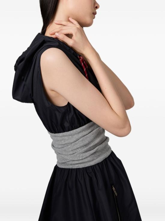 26SS 미우미우 테크니컬 소재 드레스 MF622319ECSOOOF005R DARK BLUE GREY - MIU MIU