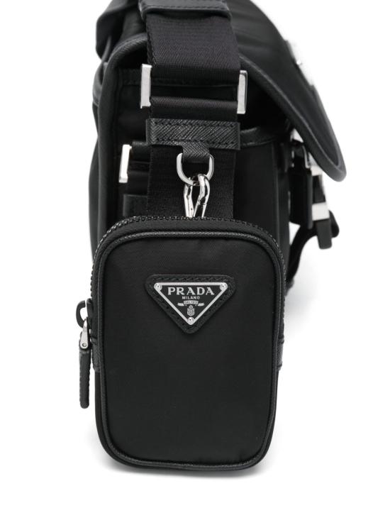 26FW 프라다 리나일론 앤 사피아노 레더 숄더백 2VD0342DMHVXOPF0002 Black - PRADA
