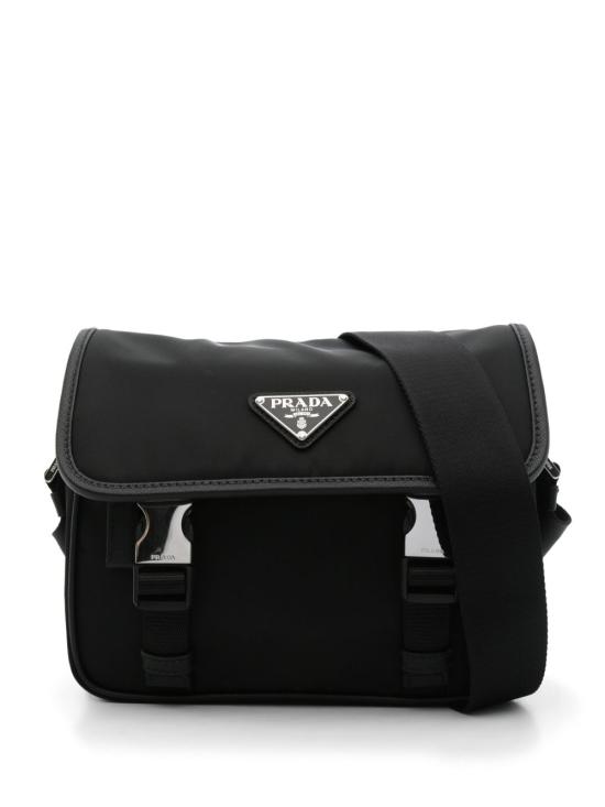 26FW 프라다 리나일론 앤 사피아노 레더 숄더백 2VD0342DMHVXOPF0002 Black