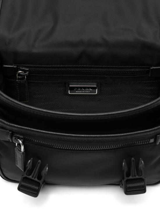 26FW 프라다 리나일론 앤 사피아노 레더 숄더백 2VD0342DMHVXOPF0002 Black - PRADA