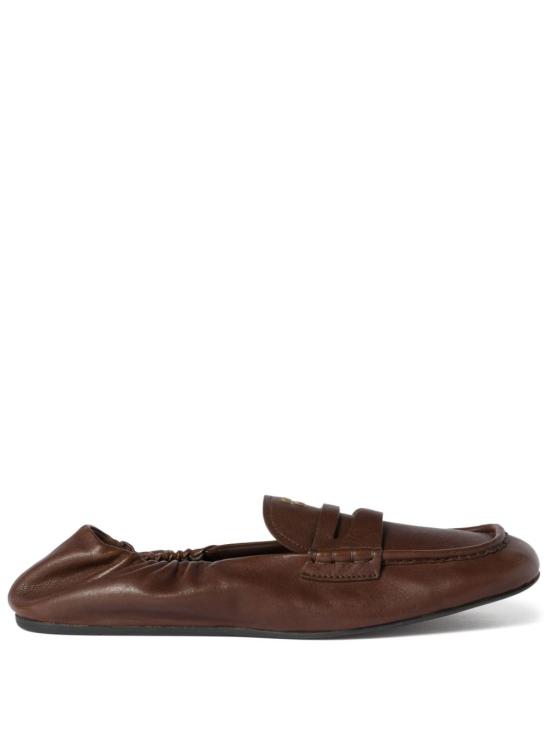 26FW 미우미우 루슈 나파 레더 로퍼 루슈 나파 레더 로퍼 5D341EEFXFD005F0NBL Brown
