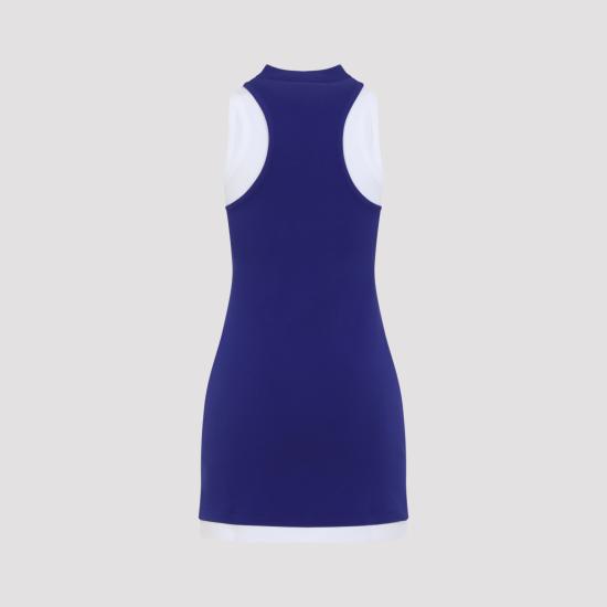26FW 베르사체 미디 원피스 10265911A18639 2U9P0 BLUE - VERSACE