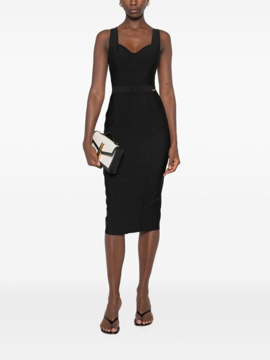 26FW 엘리자베타프랜치 미디 원피스 AB98566E2 110 BLACK - ELISABETTA FRANCHI
